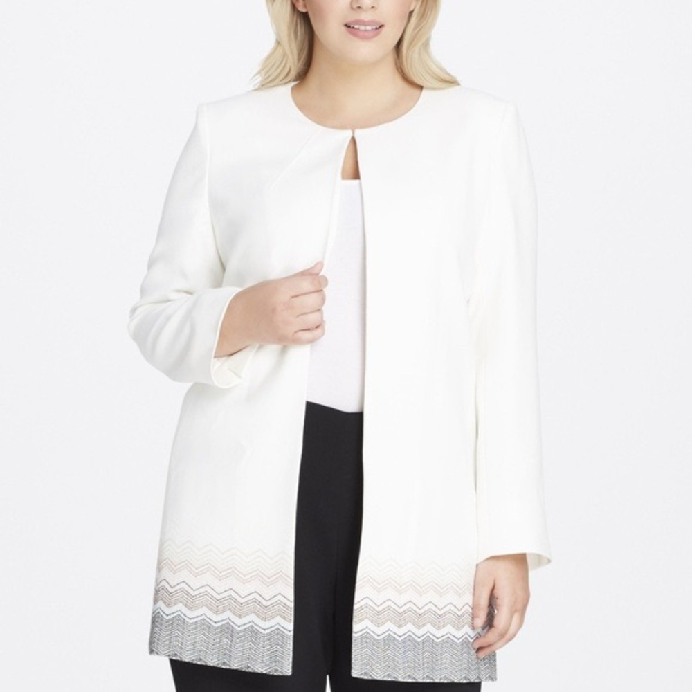 Tahari Ombr Ponte Topper Coat